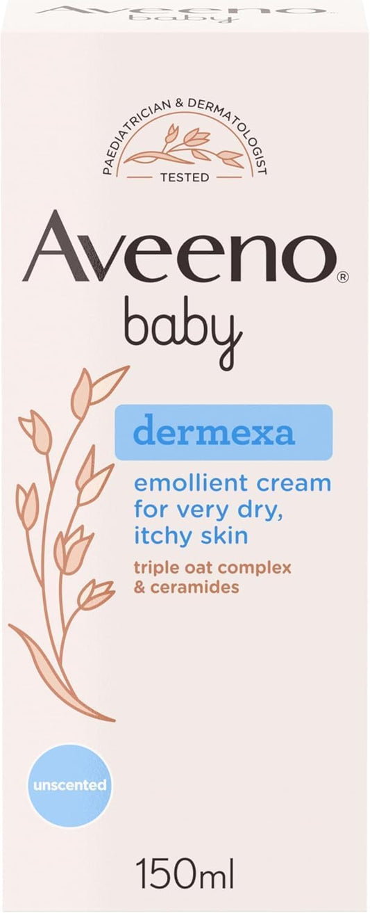 Aveeno Baby Dermexa Emollient Cream for Very Dry Itchy Skin 150ml