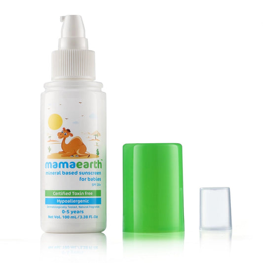 Mamaearth Baby Mineral Based Sunscreen for Babies SPF 20+ (0-10 Years) 100ml