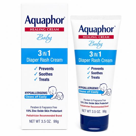 Aquaphor Baby Healing Cream 3-in-1 Diaper Rash Cream (15% Zinc Oxide) 99g