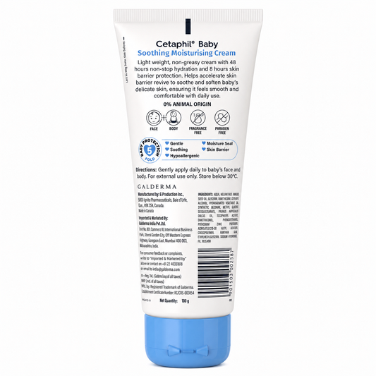 Cetaphil Baby Soothing Moisturising Cream 100g (Indian Version)