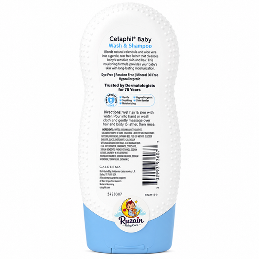Cetaphil Baby Wash & Shampoo 230ml (USA Version)