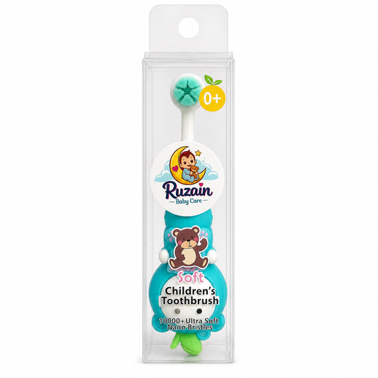 Kids Soft Children's Toothbrush Nano Bristled 0-5 Years (Aqua Blue)