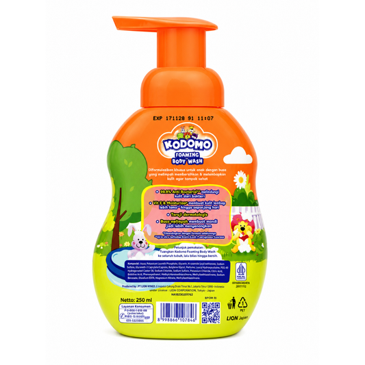 Kodomo Baby Foaming Body Wash 250ml (Orange)