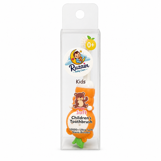 Kids Soft Children's Toothbrush Nano Bristled 0-5 Years (Orange)