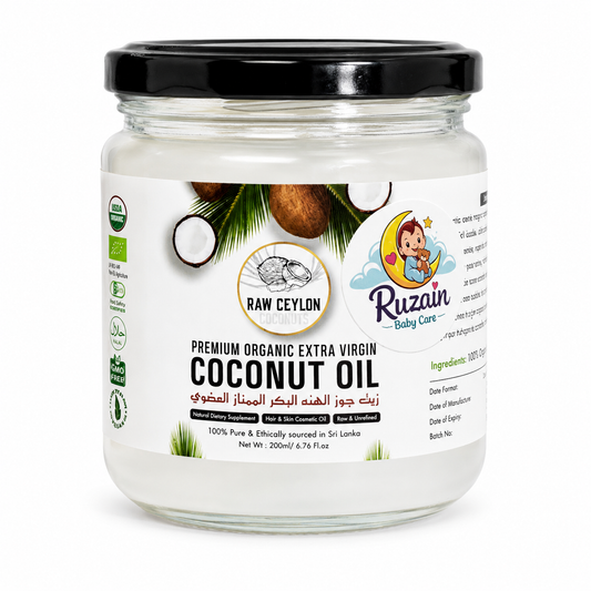 Raw Ceylon Premium Organic Extra Virgin Coconut Oil 200ml (Sri Lanka)