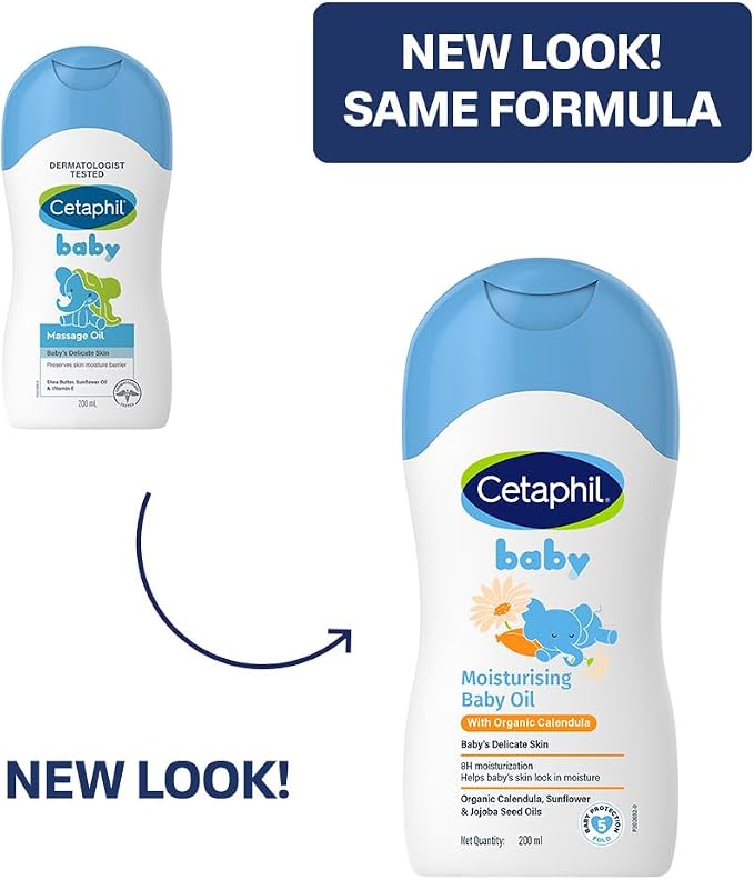 Cetaphil Baby Moisturising Baby Oil with Organic Calendula 200ml