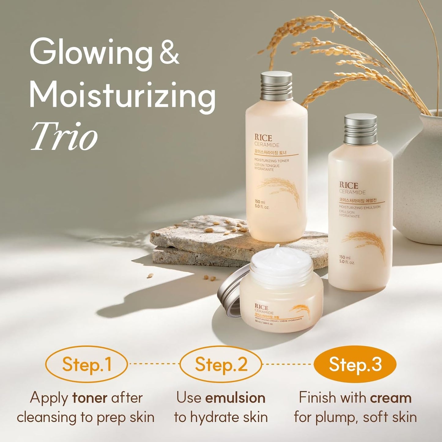 The Face Shop Rice Ceramide Moisturizing Cream 50ml (Made in Korea)