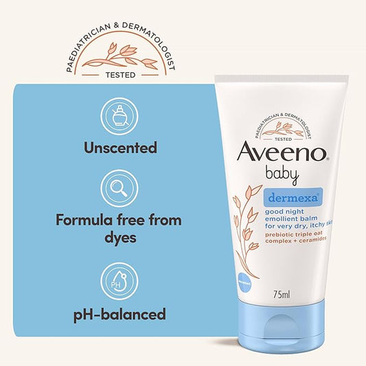 Aveeno Baby Dermexa Emollient Cream for Very Dry Itchy Skin 75ml