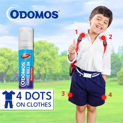 Odomos Baby Mosquito Repellent Fabric Roll On - 8 ml (Indian)