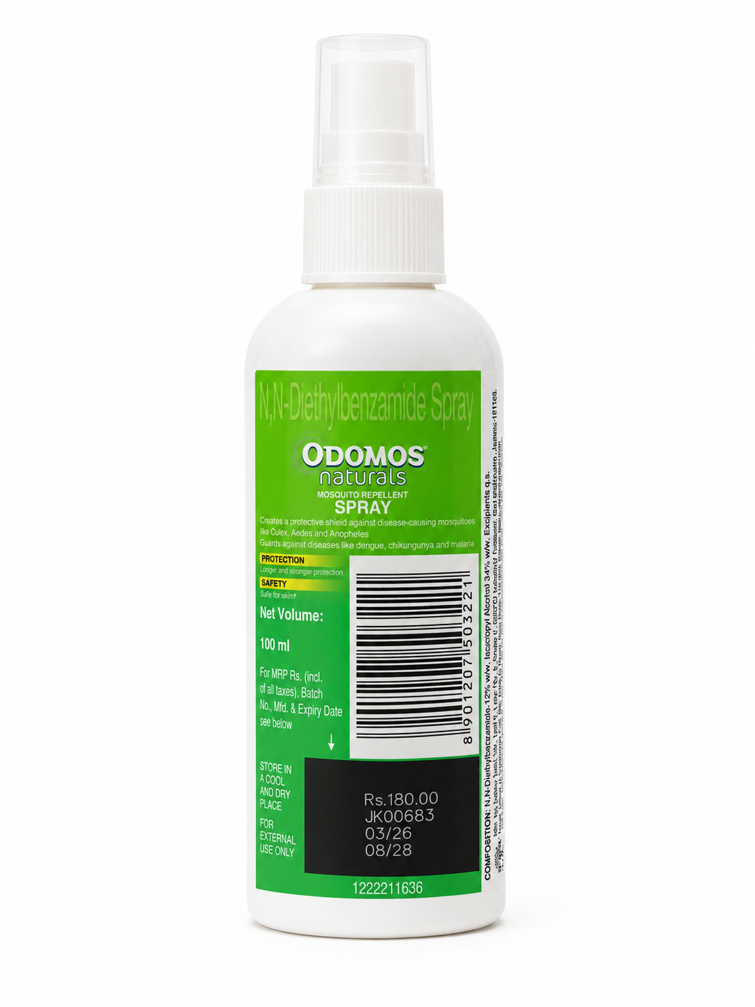 Odomos Narurals Mosquito Repellant Spray 100ml (Indian)