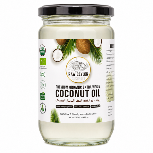 Raw Ceylon Organic Extra Virgin Coconut Oil 310ml (Sri Lanka)