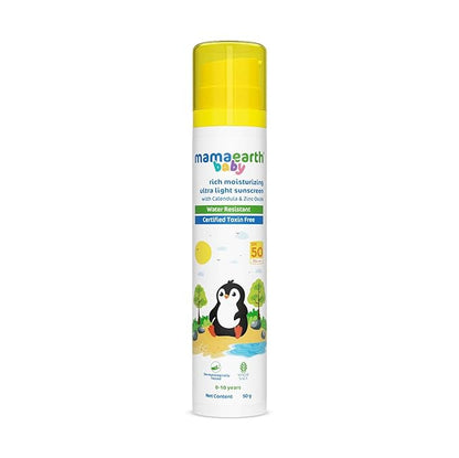 Mamaearth Baby Moisturizing Ultra Light SPF 50 Sunscreen 50gm