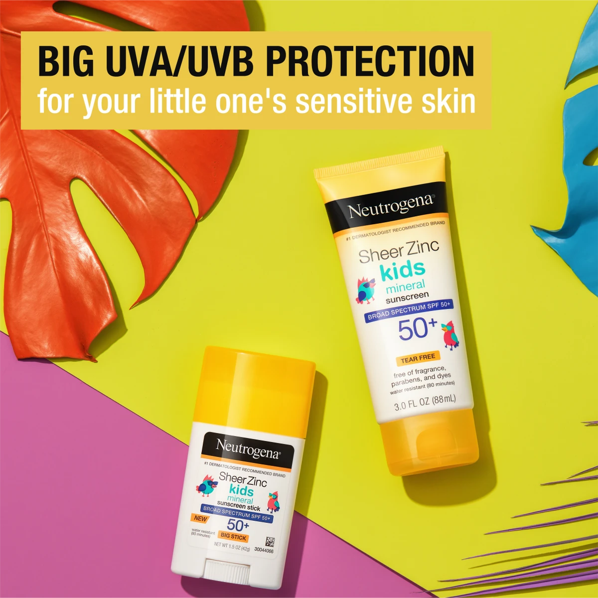Neutrogena Sheer Zinc Kids Mineral Sunscreen SPF50+ 88ml (USA)