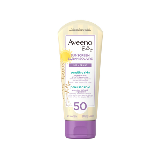 Aveeno Baby Sunscream SPF 50 FPS 50 for Sensitive Skin 88ml (Canada)