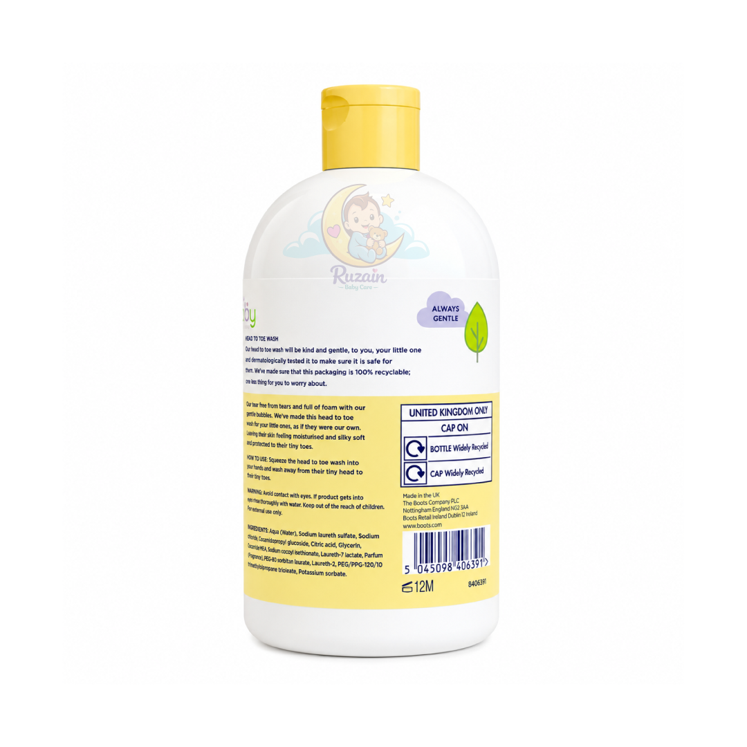 Boots Baby Head to Toe Wash 500ml (UK)