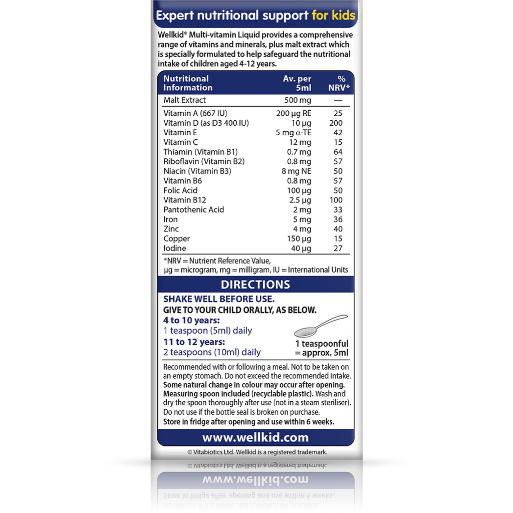 Wellkid multi vitamin liquid (4-12 years) 150ml