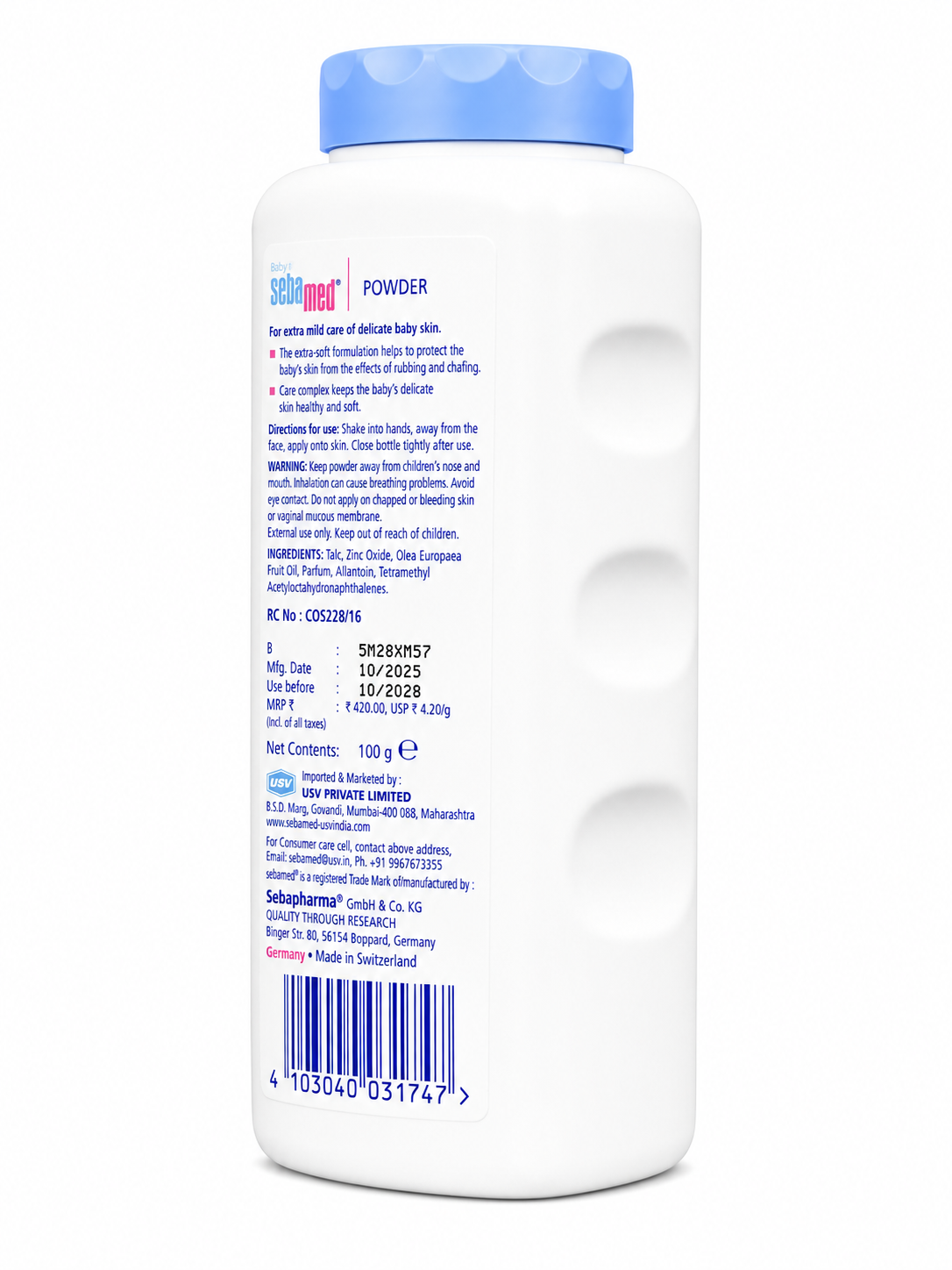 Sebamed Baby Powder 100gm (Indian Packaging)