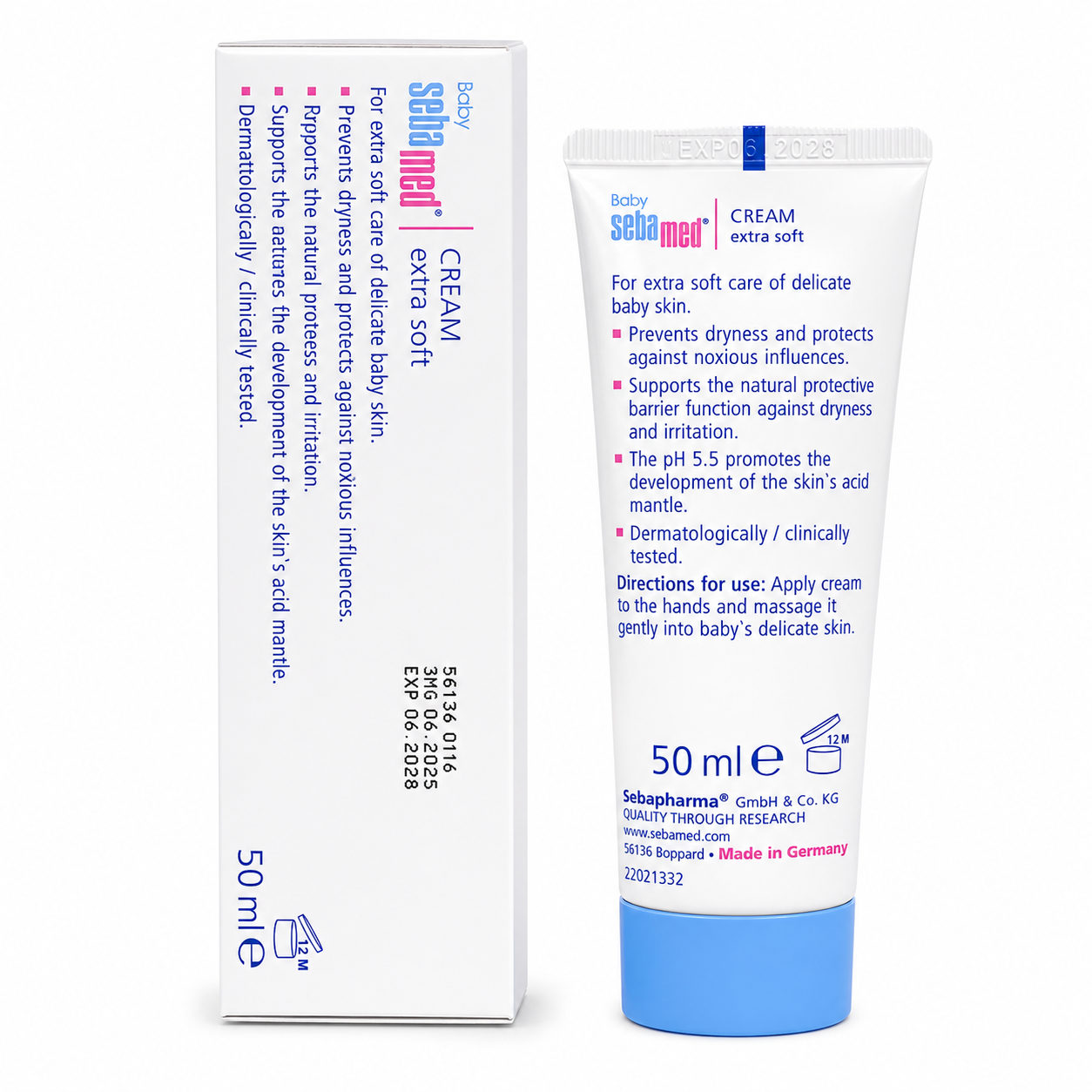 Sebamed Baby Extra Soft Cream 50ml (UK Packaging)