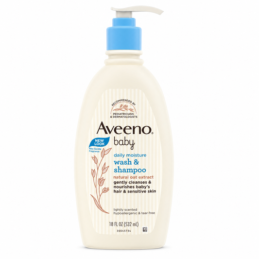 Aveeno Baby Daily Moisture Wash & Shampoo 532ml (Canada)