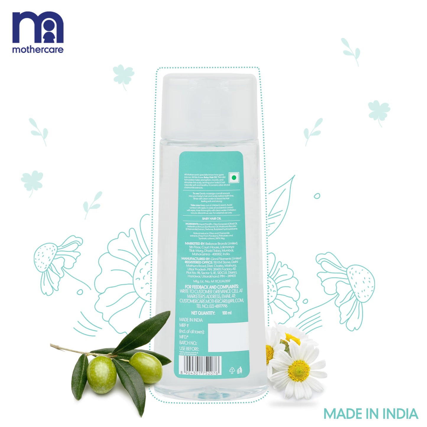 Mothercare All We Know Baby Hair Oil 100ml